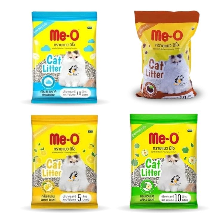 Me-O Clumping Cat Litter apple, coffee, lemon, unscented 5L, 10L