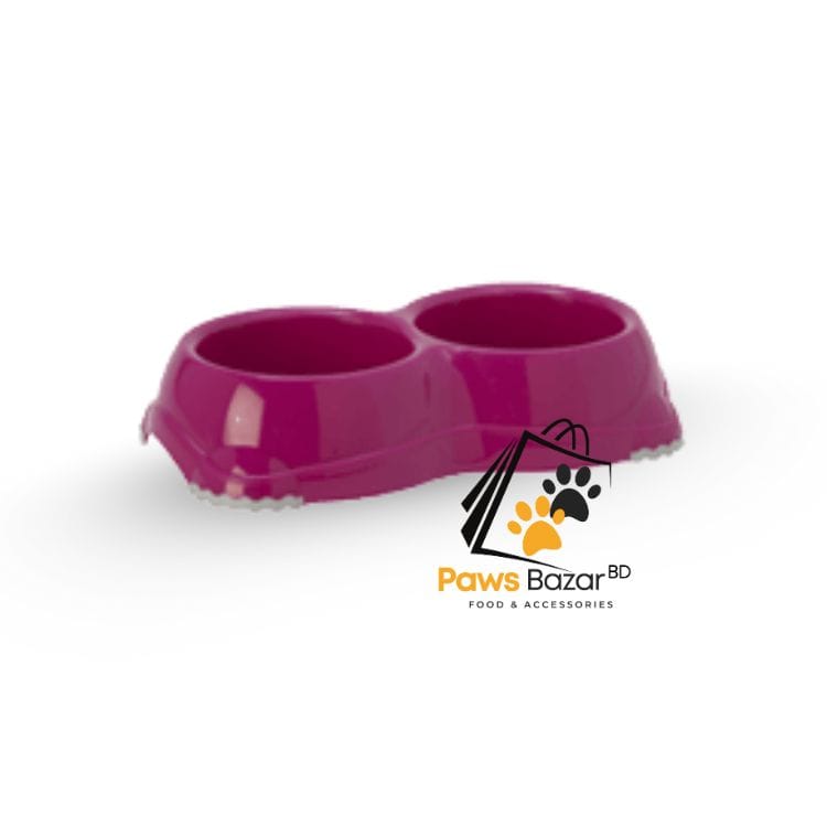 Moderna Cat Double Smarty Feeding Bowl Hot Pink