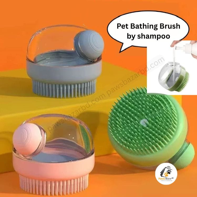 Pet Transparent Soft Bathing brush by Shampoo